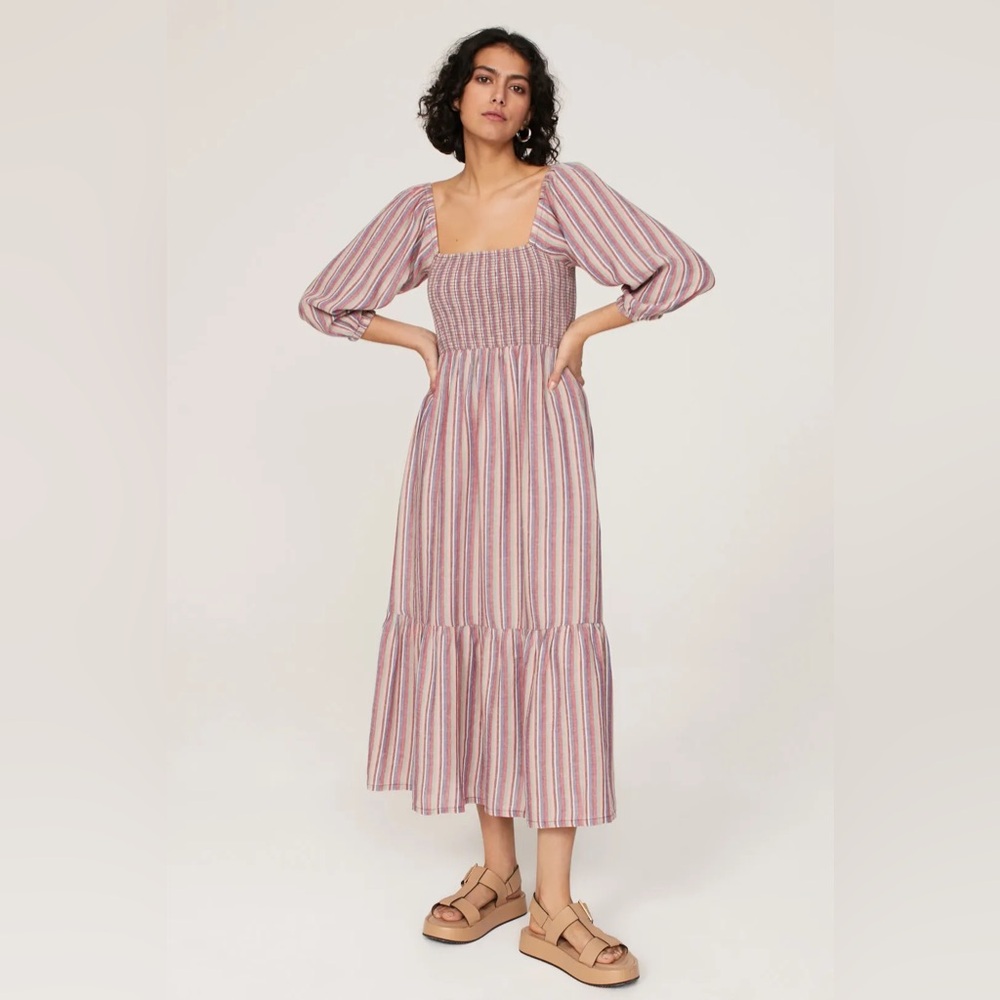 Marine Layer Ivy Smocked Dress XS